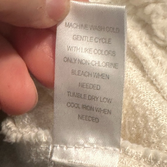 PAC Sun cropped Cozy White fleece pullover Sweater with snaps |Sz S | scandigirl - Picture 9 of 9